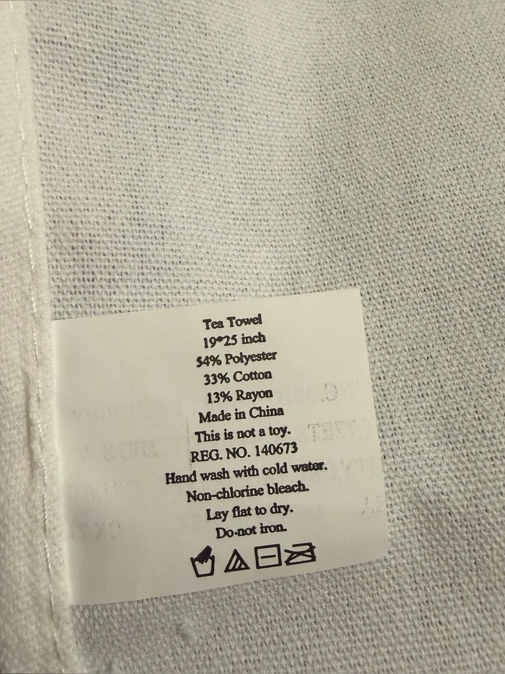 Hobby Lobby White Stitch Kitchen Tea Towel